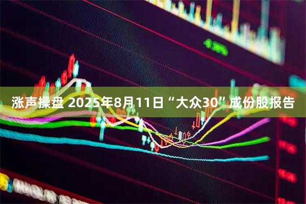 涨声操盘 2025年8月11日“大众30”成份股报告