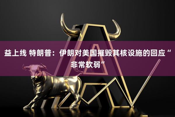 益上线 特朗普：伊朗对美国摧毁其核设施的回应“非常软弱”